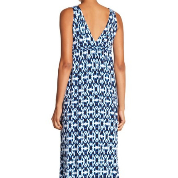 TART CHLOE MATERNITY MAXI DRESS CIRCLE TIE DYE BLUE WHITE NWOT - Picture 8 of 16